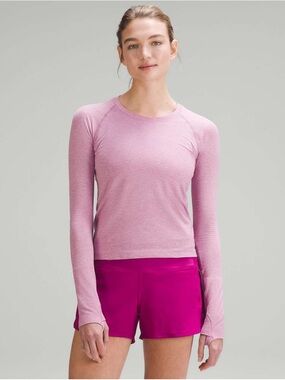 Lululemon Swiftly Tech 2.0 Race Length Long Sleeve Pink Livid Rose Size 8